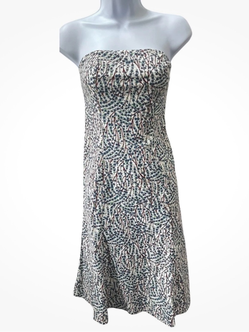 Diane Von Furstenberg Strapless Floral Dress Size 4
